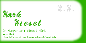 mark wiesel business card